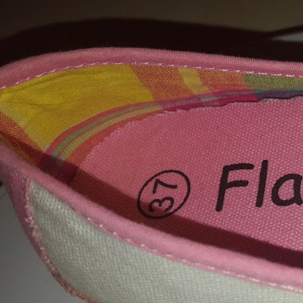 3/'$15.00: Perfect Pink! Espadrille-type Canvas Flats, Sz.37(~6) - Picture 5 of 9